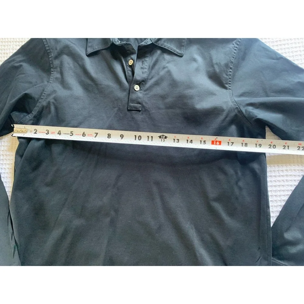 Banana Republic Mens Large Polo shirt Long Sleeves Black